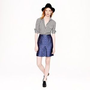 J. Crew Medallion tie-silk skirt